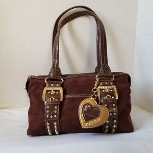 SOLD!! Kathy Van Zeeland Faux Brown Suede Handbag